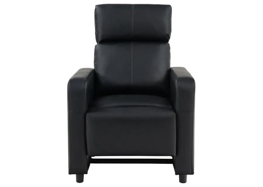 Toohey Upholstered Tufted Recliner Living Room Set Black