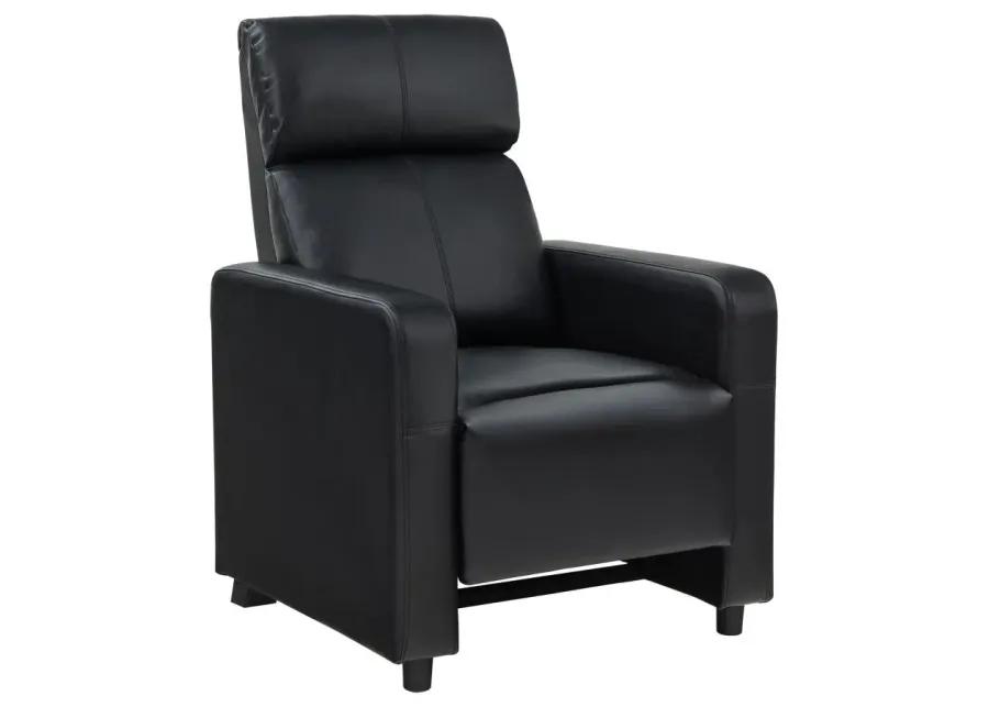 Toohey Upholstered Tufted Recliner Living Room Set Black