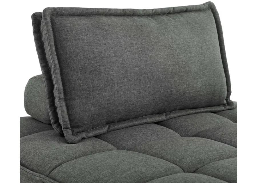 Saunter Tufted Fabric Fabric 5-Piece Sectional Sofa