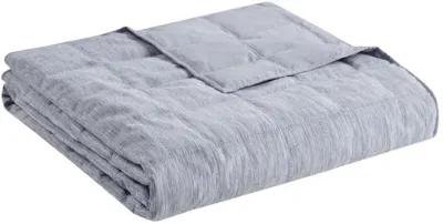 Beautyrest Guthrie Blue 3 Piece Striated Cationic Dyed Oversized Quilt Set