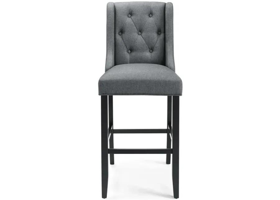 Baronet Tufted Button Upholstered Fabric Bar Stool