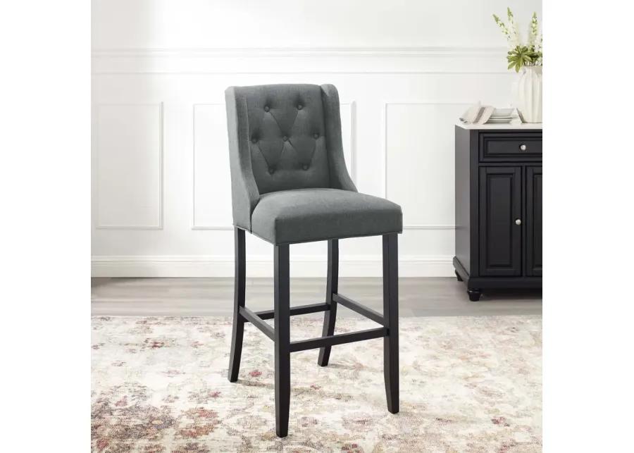 Baronet Tufted Button Upholstered Fabric Bar Stool