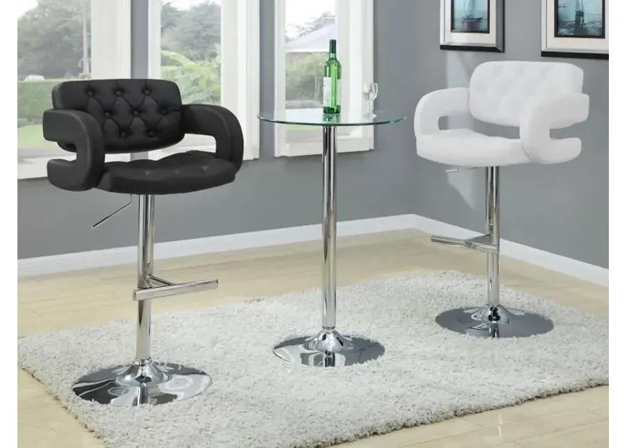 Brandi Adjustable Bar Stool Black and Chrome