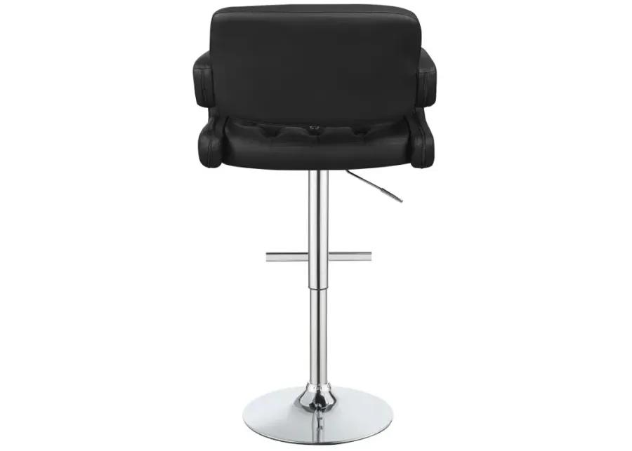 Brandi Adjustable Bar Stool Black and Chrome