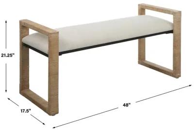 Areca Coastal Rattan Bench