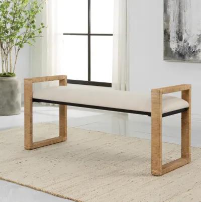 Areca Coastal Rattan Bench