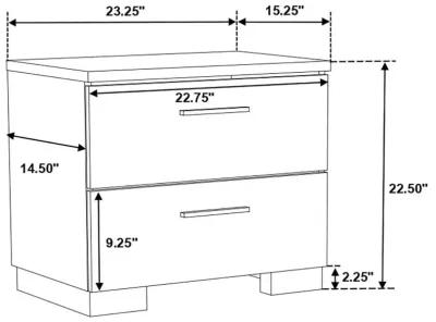 Felicity 4-piece Twin Bedroom Set with LED Headboard and Mirror Glossy White