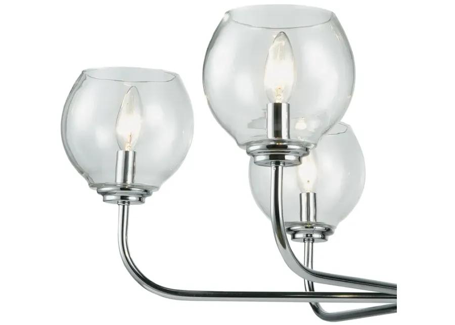 Emory 35" Wide 6-Light Chandelier - Polished Chrome