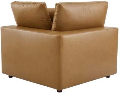 Commix Down Overstuffed Vegan Leather Sofa