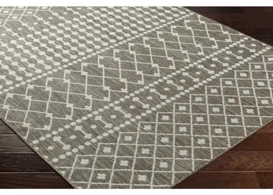 Long Beach LBH-2327 6'7" x 9' Machine Woven Rug