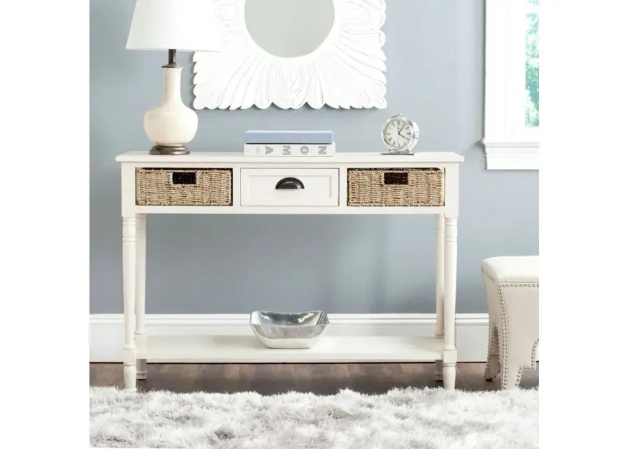 WINIFRED WICKER CONSOLE TABLE WITH STORAGE