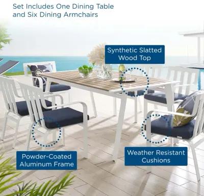 Baxley 7 Piece Outdoor Patio Aluminum Dining Set