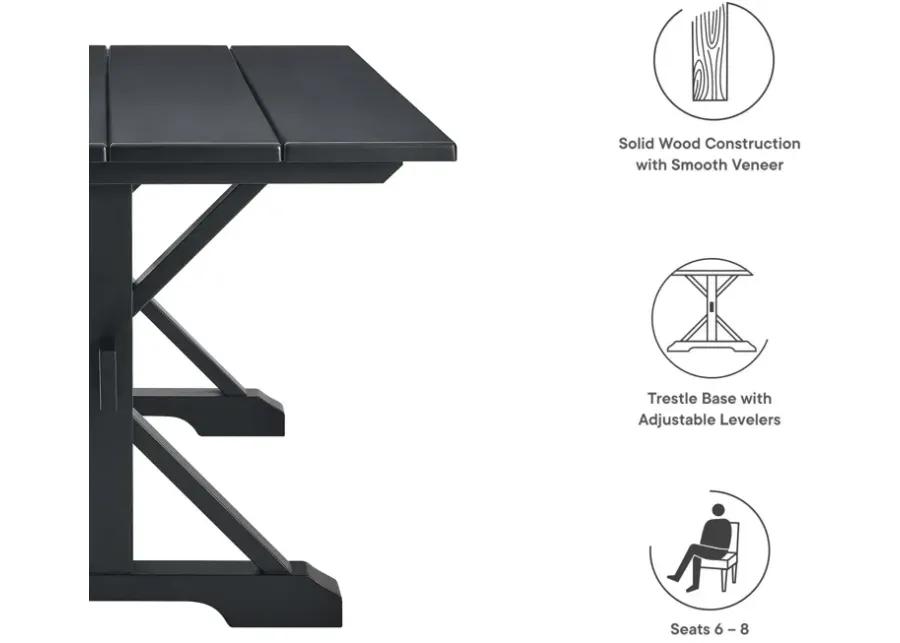 Windchime 71" Wood Dining Table