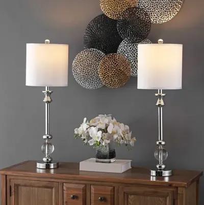 ERICA, 31 INCH, CRYSTAL, CRYSTAL/IRON TABLE LAMP SET OF 2 W/ USB PORT?