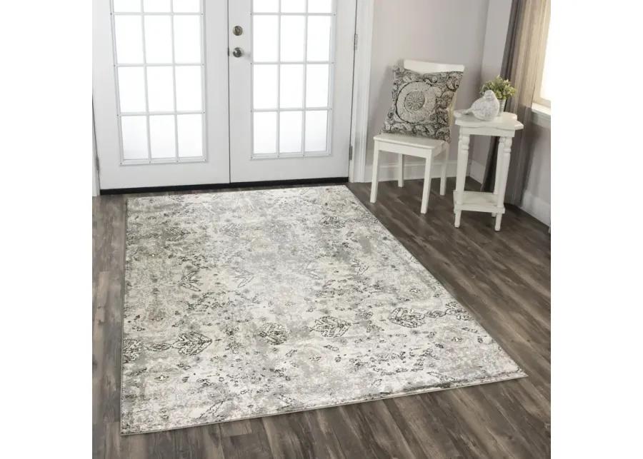 Palace D. Gray  Polypropylene  8'0"x9'6" Rectangle Rug