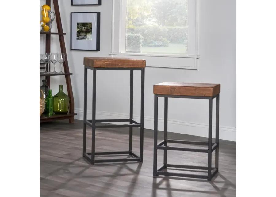 Porter Reclaimed Pine Barstool by Kosas Home