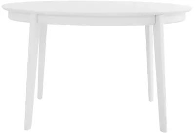 Atle 54"x34" Oval Dining Table in Matte White