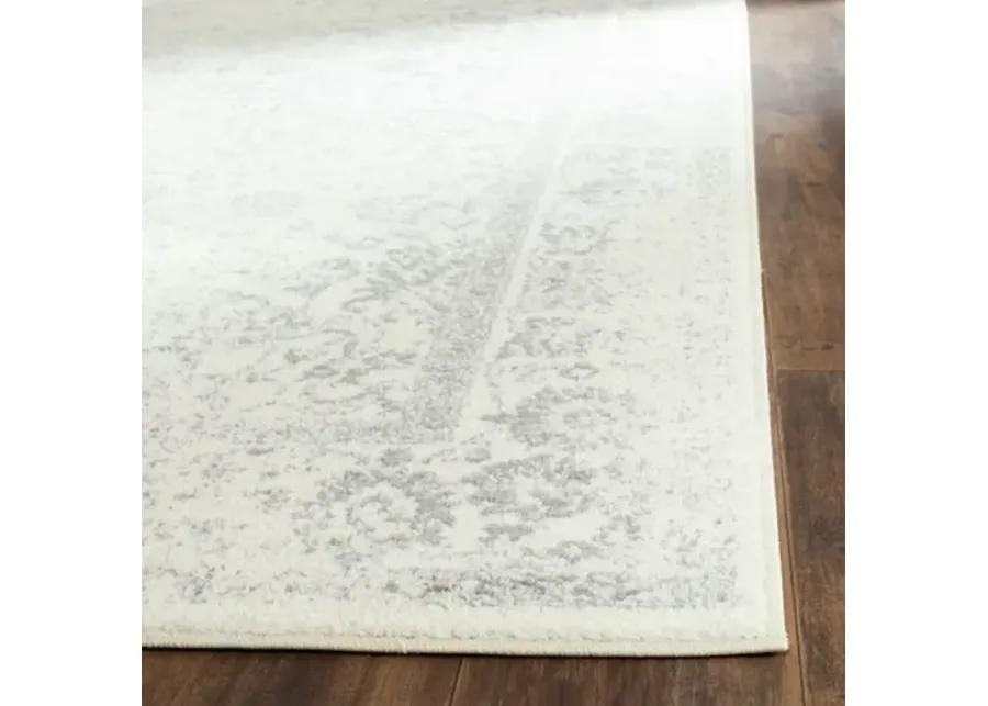 Adirondack Contemporary Ivory / Silver 4' X 6' Powerloomed Rug