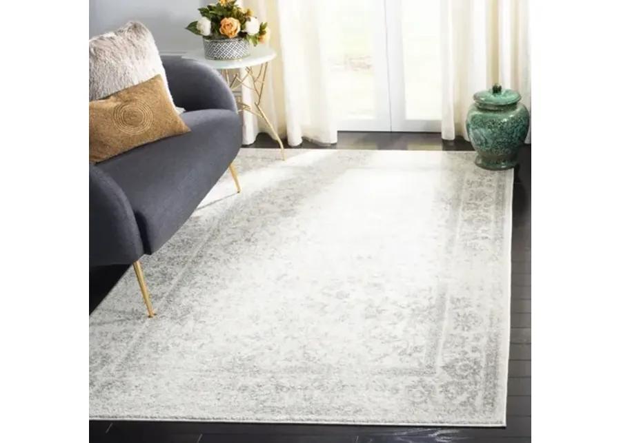 Adirondack Contemporary Ivory / Silver 4' X 6' Powerloomed Rug