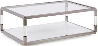 Jasper Coffee Table in Acrylic/White Glass/PSS