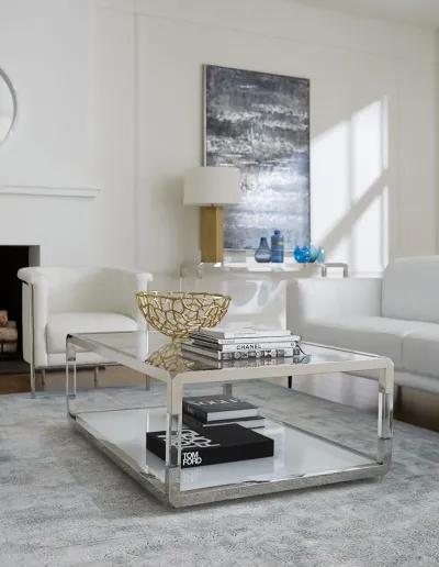 Jasper Coffee Table in Acrylic/White Glass/PSS