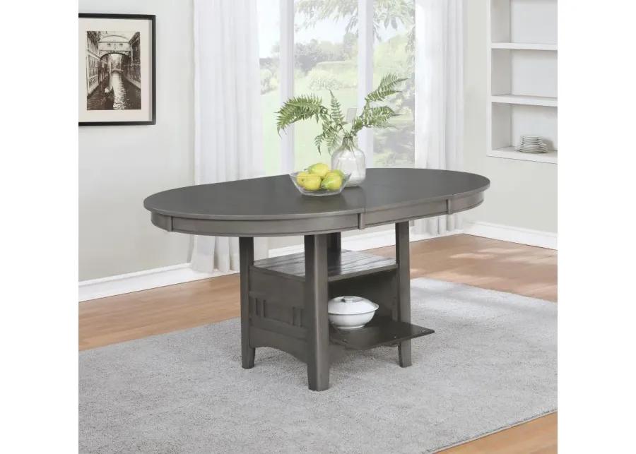 Lavon Dining Table with Storage Medium Grey