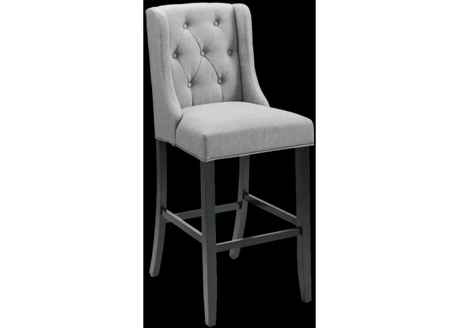 Baronet Tufted Button Upholstered Fabric Bar Stool