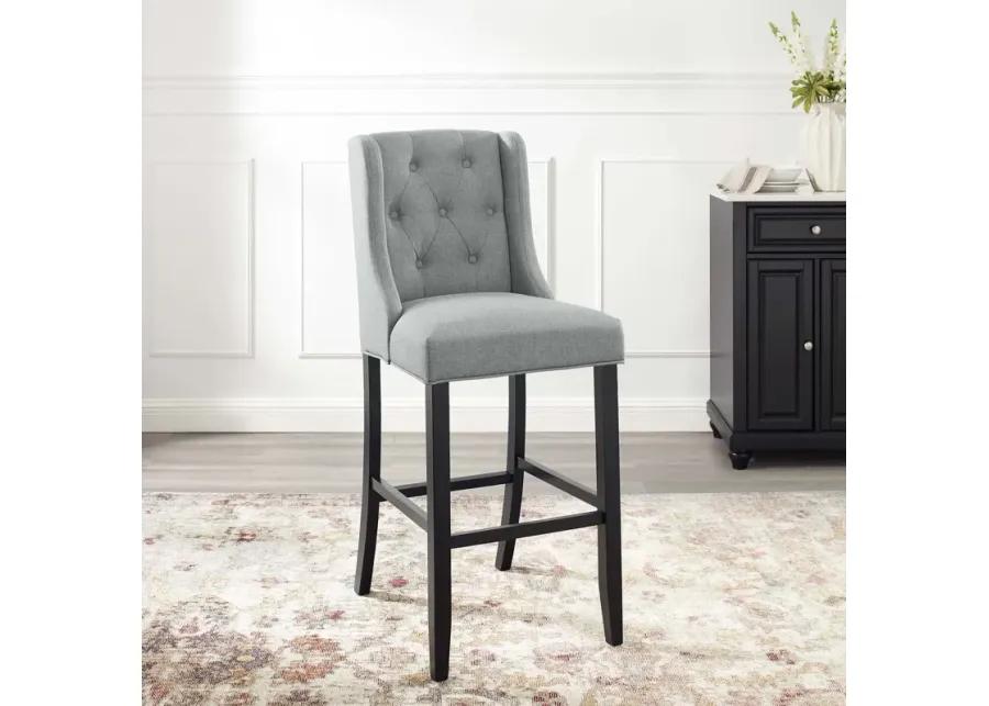 Baronet Tufted Button Upholstered Fabric Bar Stool