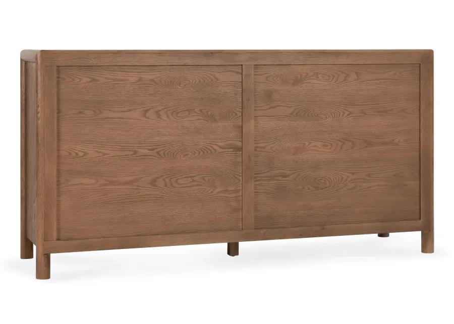 Corda Oak Wood 6-Drawer Dresser in Two-Tone Brown