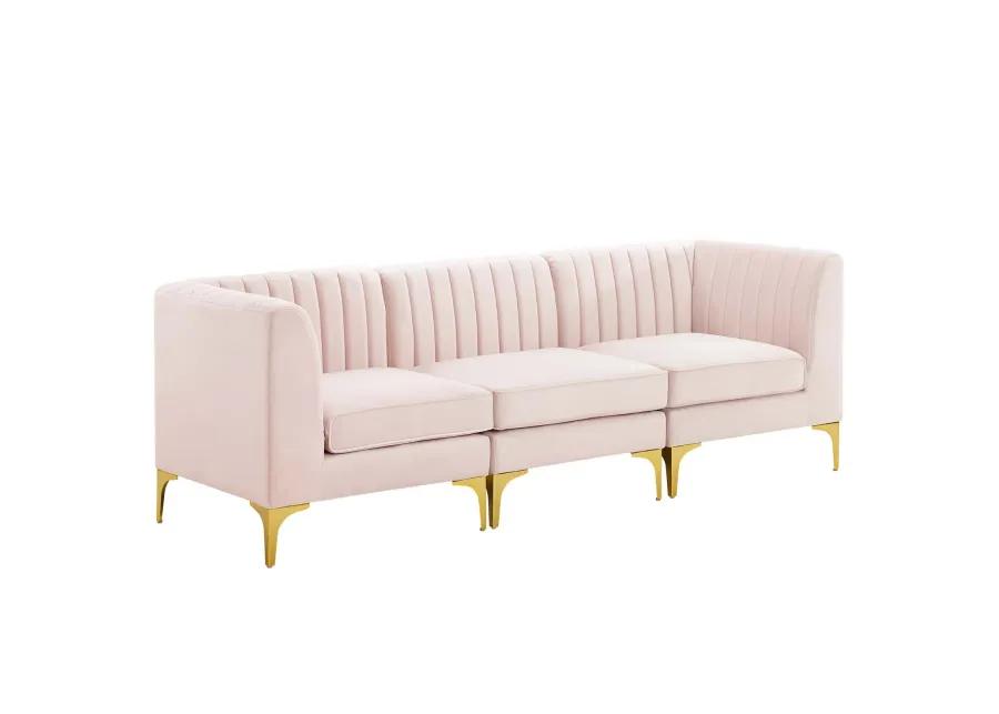 Triumph Channel Tufted Performance Velvet 	3-Seater Sofa