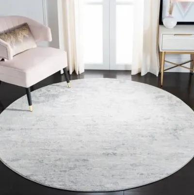 Brentwood 822 Ivory / Grey 12' X 12' Round Round Powerloomed Rug