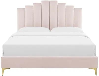 Elise King Performance Velvet Platform Bed