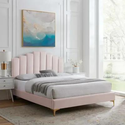 Elise King Performance Velvet Platform Bed