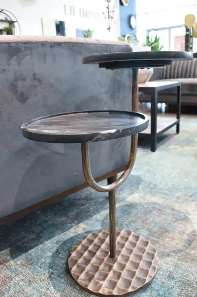 Portia Side Table with Black Marble