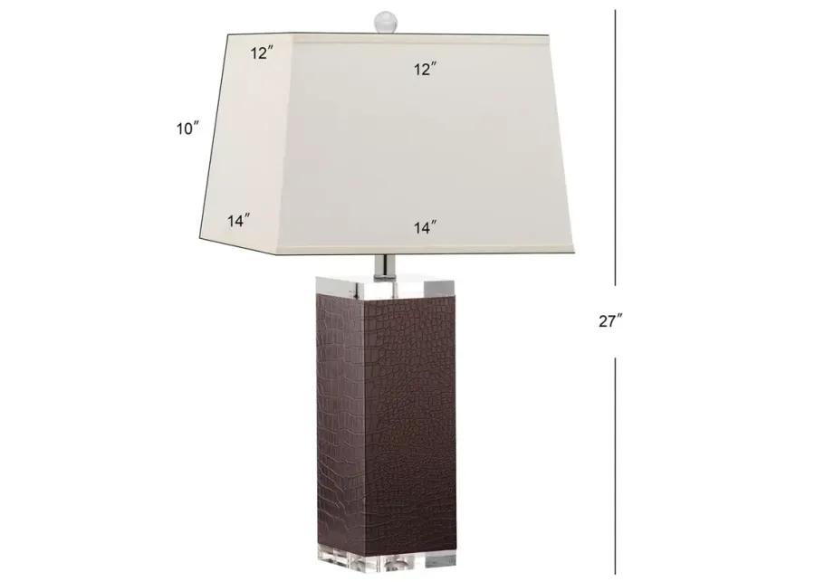 Deco 27-Inch H Leather Table Lamp - Set of 2