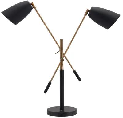 Tanner Table Lamp Black & Brass