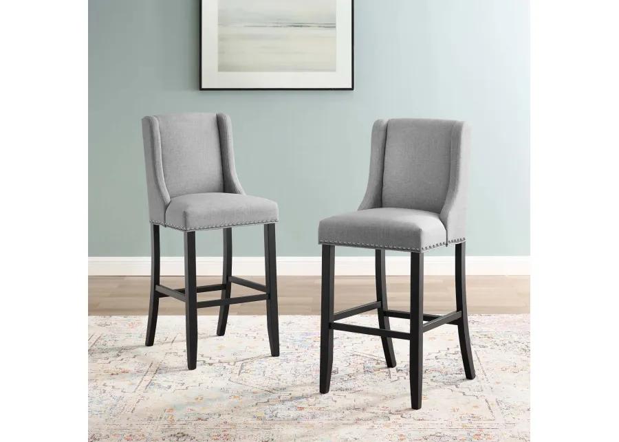 Baron Bar Stool Upholstered Fabric Set of 2