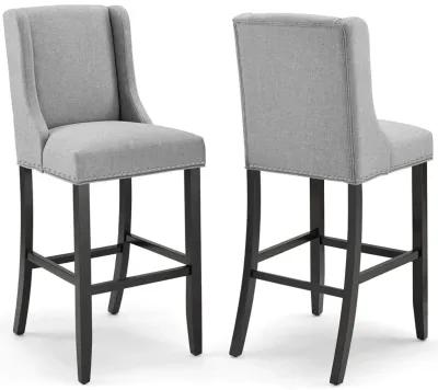 Baron Bar Stool Upholstered Fabric Set of 2