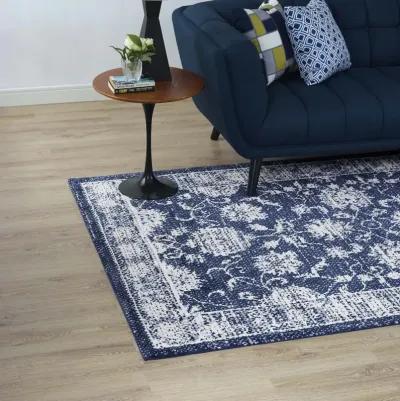 Kazia Distressed Floral Lattice 5x8 Area Rug