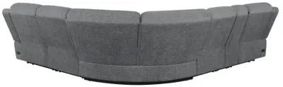 Bahrain 6-piece Upholstered Power Sectional Charcoal