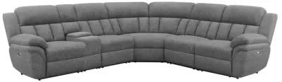 Bahrain 6-piece Upholstered Power Sectional Charcoal