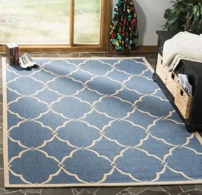 LINDEN 125 Collection LND125M-6SQ Blue / Creme 6'-7" X 6'-7" Square