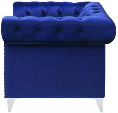 Bleker Tufted Tuxedo Arm Chair Blue