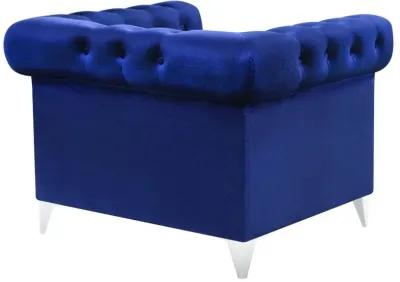 Bleker Tufted Tuxedo Arm Chair Blue