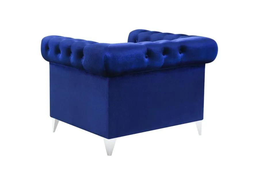 Bleker Tufted Tuxedo Arm Chair Blue