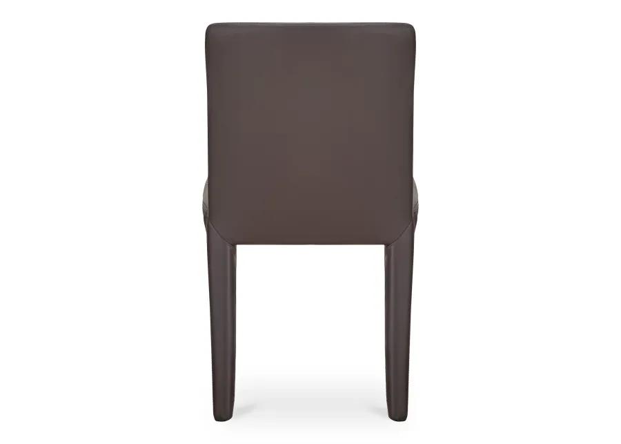 Monte Dining Chair Dark Brown Vegan Leather - Set Of Two