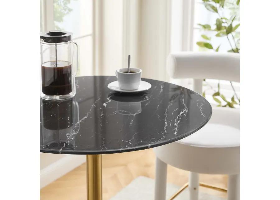 Lippa 28" Round Artificial Marble Bar Table