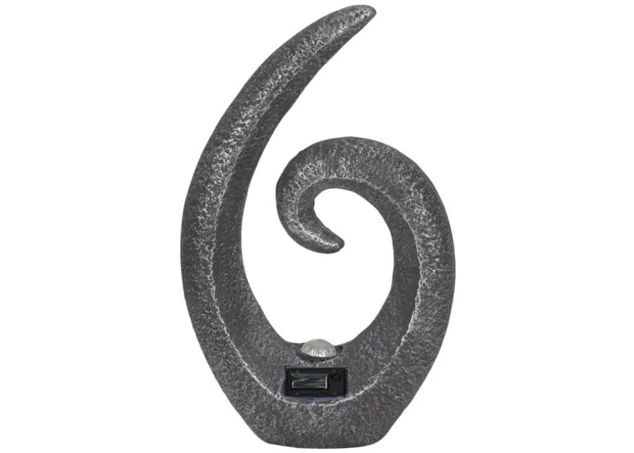 20" Loopy Statue With Solar, Dark Grey