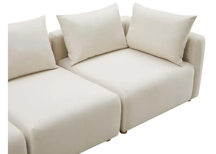 Hangover Cream Linen 4-Piece Modular Sectional