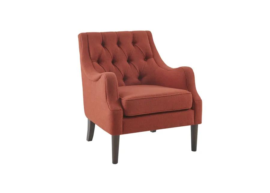 Madison Park Qwen Spice Button Tufted Accent Chair